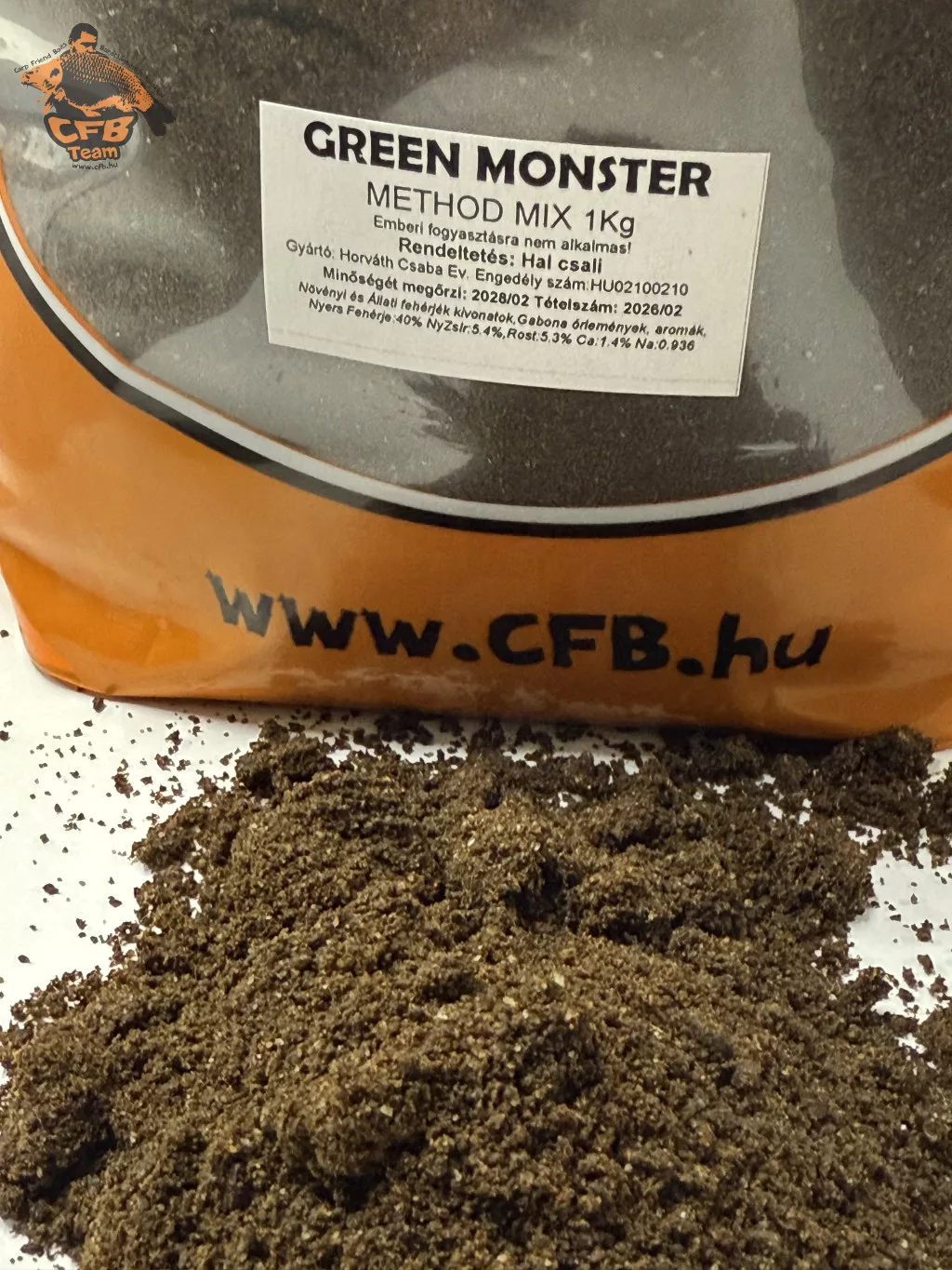 Monster Method GREEN MONSTER METHOD MIX 1kg - Carp Friend Baits - Barátságb